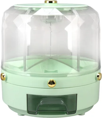 Contenedor de almacenamiento de arroz y granos, dispensador de 13.2 lbs de capacidad, contenedor de almacenamiento de alimentos giratorio 360, caja
