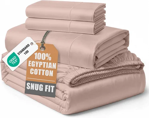 Miniatura 47 de Lane Linen Sábanas 100% de algodón egipcio, tamaño King, naturalmente transpirables y duraderas, cómodas para el invierno, ultra suaves, comodidad