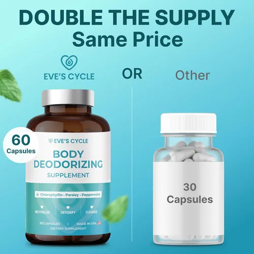 Miniatura 9 de Suplemento desodorizante corporal – Desodorante interno natural cápsulas de clorofila con perejil y menta – 60 pastillas veganas de 500 mg +