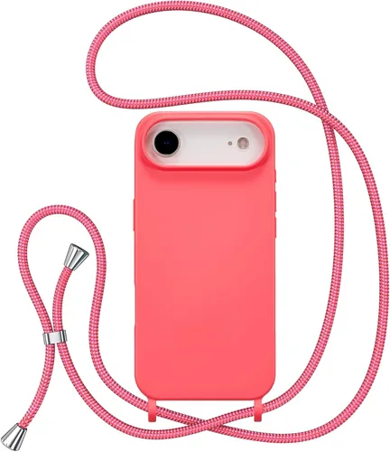 Miniatura 41 de ZTOFERA Funda Crossbody para iPhone 15 Pro con Correa de Cordón Ajustable, Funda Suave de Silicona Líquida para iPhone 15 Pro 6.1 pulgadas - Rosa