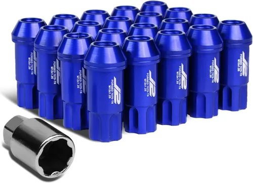 Miniatura 9 de J2 Engineering - 20 tuercas de aluminio M12 x 1.25 7075-T6 de 1.969 in con llave de enchufe (negro)