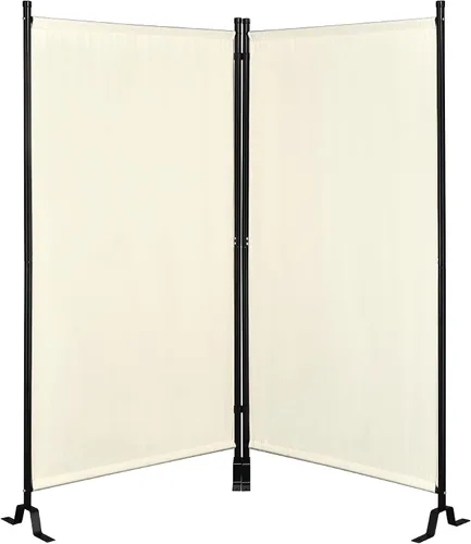 Miniatura 12 de Proman Products - Divisor de sección Galaxy II, divisor de habitación de tela repelente al agua con marco de metal recubierto de polvo negro