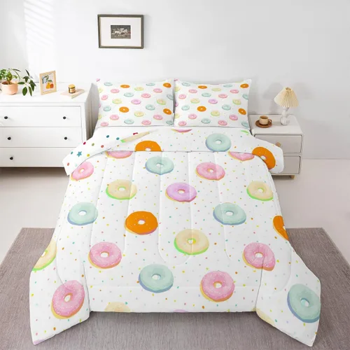 Miniatura 11 de Juego de edredón de mariposa morada tamaño individual para niñas y niños, ropa de cama rosa degradado, relleno de edredón de mariposa de ensueño