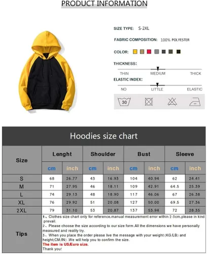 Miniatura 5 de LBL Leading the Better Life Sudaderas con Capucha Sólidas Tipo Pullover para Hombre Deportivas de Mezcla Suave de Forro Polar con Bolsillo Canguro