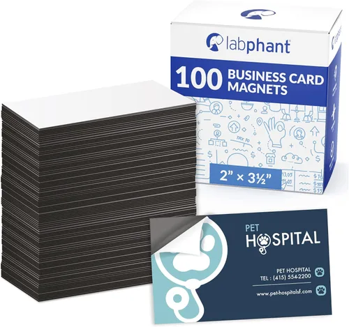 Paquete de 100 imanes para tarjetas de visita, personaliza con imán adhesivo para crear tarjetas de visita magnéticas personalizadas como artículos