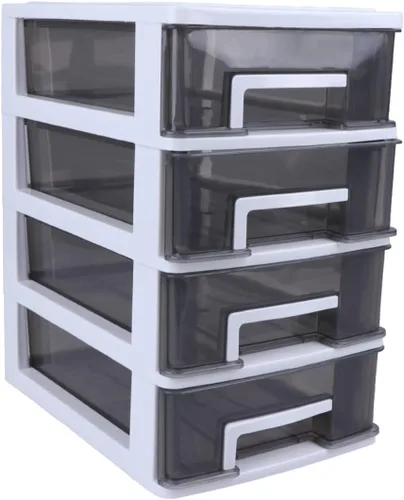 Cabilock Caja organizadora de plástico, organizador de escritorio, cajón, organizador de plástico transparente, organizador de cajones de plástico