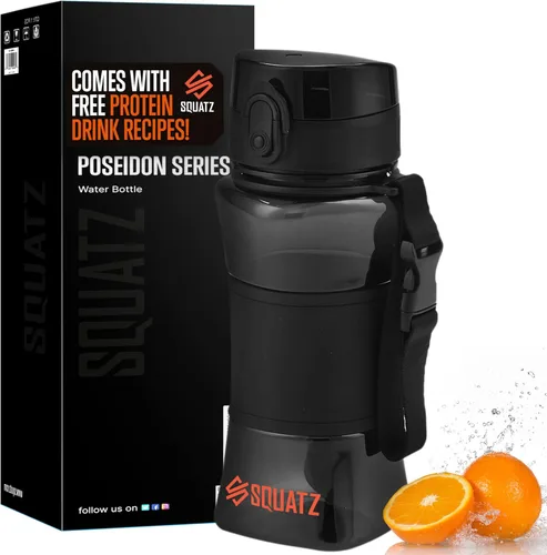 Miniatura 11 de SQUATZ Poseidon Series - Botella de agua deportiva de 78 onzas – Botella de agua deportiva de gran volumen de boca ancha para gimnasio, con hebilla