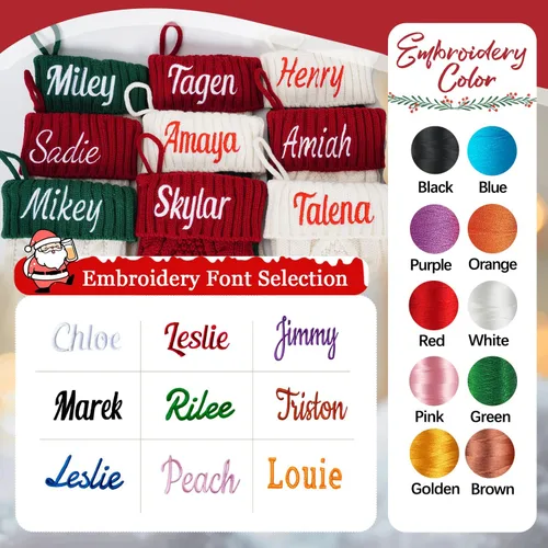 Miniatura 35 de Calcetines de Navidad personalizados para perros y gatos, calcetín de Navidad bordado con nombre personalizado en forma de pata de mascota o hueso