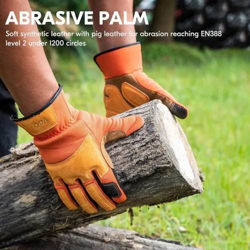 Miniatura 4 de Vgo... 1 par de guantes de jardinería para hombre, guantes de trabajo de seguridad, a prueba de pinchazos, a prueba de espinas, pantalla táctil