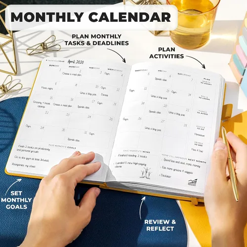 Miniatura 4 de Clever Fox - Agenda edición de alta calidad, semanal y mensual para aumentar tu productividad, gestionar el tiempo y alcanzar tus objetivos, sin