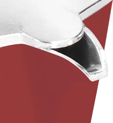 Miniatura 6 de Moka Pot - Cafetera de café expreso de aluminio de 5.1 fl oz, cafetera moka octogonal para oficina en casa (rojo)