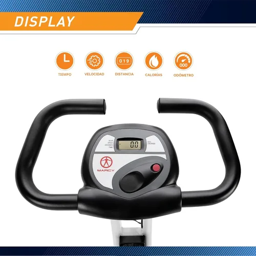 Miniatura 3 de Marcy - Bicicleta de ejercicios vertical plegable con resistencia ajustable para entrenamiento cardiovascular y entrenamiento de fuerza - Disponible