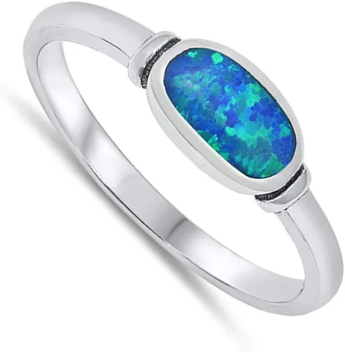 Miniatura 2 de ELIGE SU COLOR. Anillo de plata ovalado