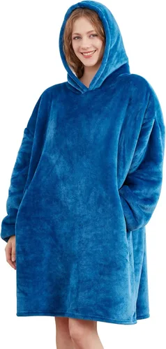Miniatura 14 de AmyHomie Manta con capucha para adultos y adolescentes, manta con capucha Sherpa de gran tamaño, cálida y acogedora como regalo de cumpleaños