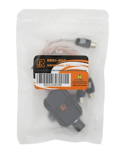 Miniatura 5 de RonDexy Regulador Universal de Graves para Automóvil Control de Nivel, Control de Perilla de Graves del Amplificador de 2 Canales Vía RCA, Montaje