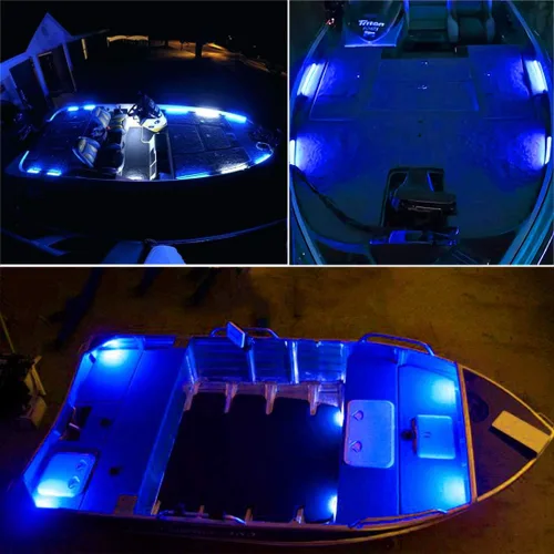 Miniatura 6 de Luces de navegación – Luces de proa LED, verde y rojo, pesca nocturna, cubierta, IP67 impermeable para pontón, bote auxiliar, kayak, barco Jon, yate