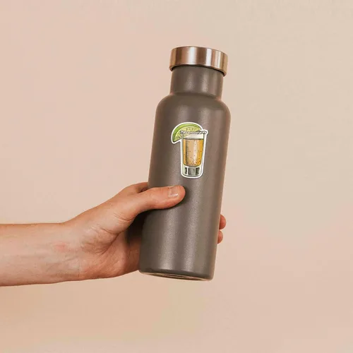 Miniatura 5 de Pegatina de lima y tequila – Calcomanía de vidrio de tequila, calcomanía de alcohol de la hora feliz para frasco, bonita calcomanía de borde de sal