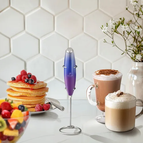 Miniatura 59 de Zulay Milk Boss Espumador de leche potente manual, hace espuma para latte, batidor para mezclar bebidas, café, miniespumador para capuchino, frappé