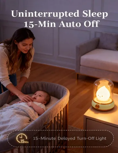 Miniatura 7 de Luz nocturna sonriente, lámpara de noche recargable con temporizador y llama de vela regulable, luz LED portátil para guardería, dormitorio