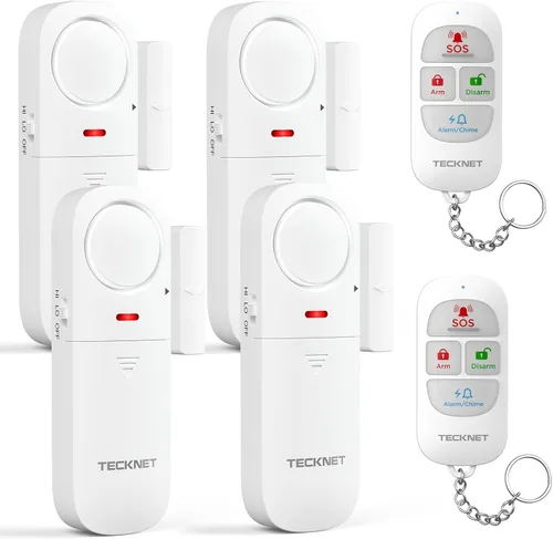 Miniatura 8 de TECKNET Alarmas de puerta cuando se abre, alarma de puerta y ventana, alarma de puerta para seguridad de los niños, alarmas portátiles 2 en 1