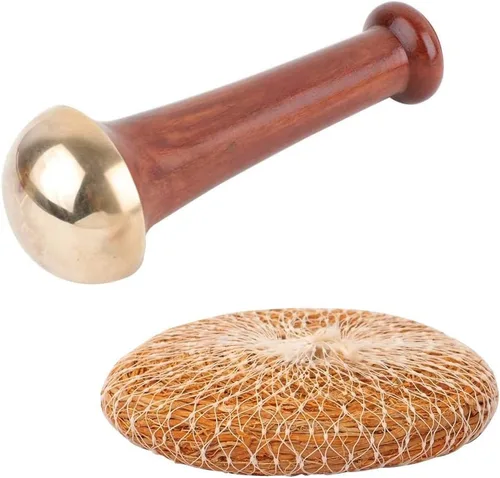 SoulGenie HealthAndYoga™ BronzLift Kansa Masajeador facial adicional natural Vetiver Bath Scrub