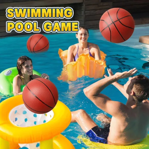 Miniatura 5 de LNCOJOLM Pelota de baloncesto de 9.8 pulgadas para niños y adolescentes, pelota suave para aro de baloncesto, bolas impermeables de PVC tamaño 7