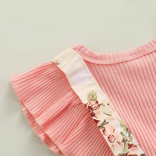 Miniatura 22 de Mubineo Ropa de verano para bebé niña, sin mangas, encaje floral, vestido de mameluco para recién nacido