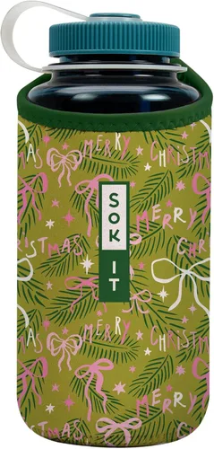 Miniatura 71 de Sok It BotlSok Funda para botella de agua con cubierta de neopreno aislante (Floral abstracto, se ajusta a CamelBak o Nalgene de 12 onzas)