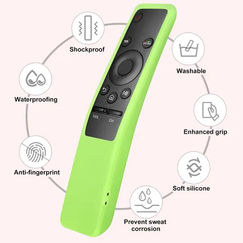 Miniatura 3 de Pack de 2 fundas protectoras de silicona para control remoto Samsung, compatibles con la funda protectora de control remoto de TV Samsung serie