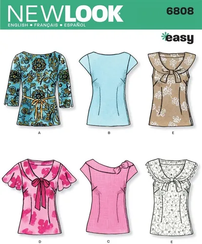 New Look 6808 - Patrón de costura para mujer, talla A (8-10-12-14-16-18)