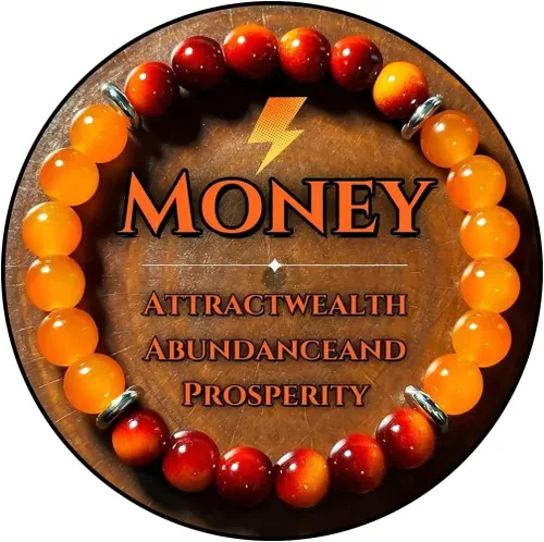 Pulsera de riqueza Feng Shui, pulsera de prosperidad y buena suerte para mujeres y hombres, pulsera elástica con cuentas de 0.315 in, gradiente