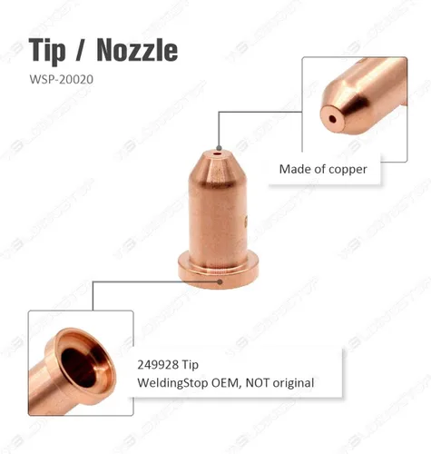 Miniatura 6 de WeldingStop 10 piezas de corte por plasma XT40 Antorcha Consumibles Electrodo 249926 Boquilla 40A 249928 Punta para Miller