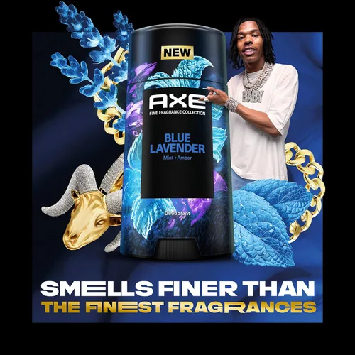 Miniatura 3 de AXE Fine Fragrance Collection Desodorante en barra azul lavanda, 4 unidades con frescura 48H y protección contra olores con aceites esenciales