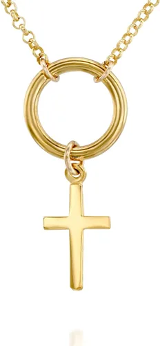 Miniatura 41 de Collar de cruz de oro para mujer, collares con colgante de cruz minimalista, longitud de 16 a 18 pulgadas, joyería cristiana hecha a mano, regalo