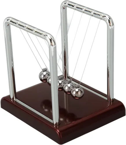 Miniatura 7 de Péndulo de equilibrio oscilante, cuentas grandes, bolitas de equilibrio de cuna, juguetes de escritorio, hierro forjado, ciencia física, péndulo
