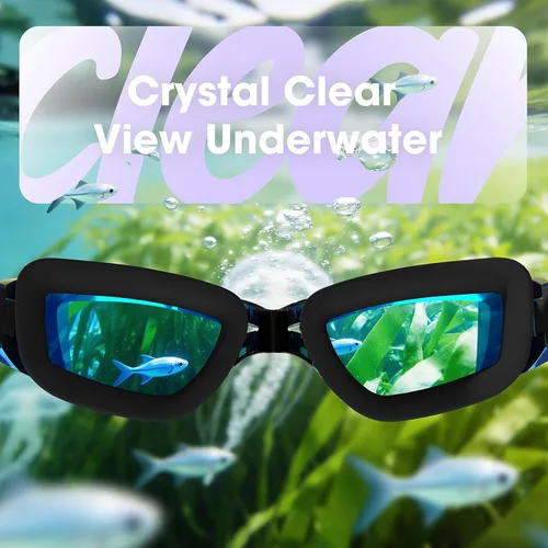 Miniatura 5 de MAMBAOUT Gafas de natación, paquete de 2 gafas de natación antivaho sin fugas, protección UV para hombres, mujeres, adultos y jóvenes