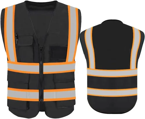Miniatura 46 de Chaleco de Seguridad de Alta Visibilidad con Alta Reflectividad, Ropa de Trabajo de Seguridad Personalizada con Logotipo, Tiras Reflectantes
