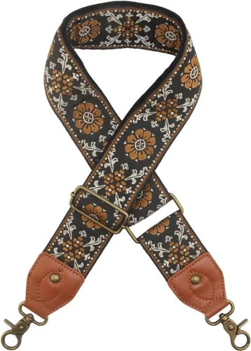 Duwi - Correa ancha para bolso y monedero, correa ancha con rayas multicolores, correa de repuesto para bolso bandolera de lona ajustable, diseño