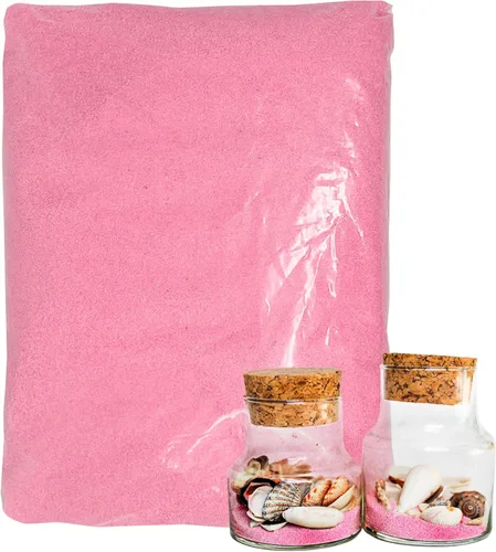 Podzly Arena decorativa a granel de 5 libras, perfecta para bodas, aulas y manualidades creativas, arena fina, no tóxica y segura para niños y Rosa