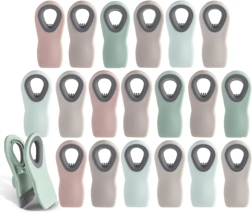 Miniatura 13 de COOK WITH COLOR Clips para bolsas de chips con imán para almacenamiento de alimentos con agarre hermético para bolsas de pan, bolsas de aperitivos