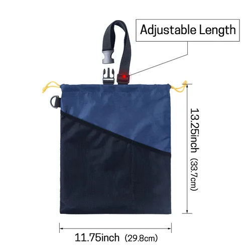Miniatura 4 de GNEGNI 2 botes de basura para automóvil, bolsa de basura colgante para automóvil con forro impermeable a prueba de fugas Azul