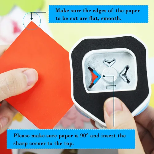 Miniatura 5 de ECOHU - Perforadora de esquina redonda, cortador de esquina de 3 en 1 para manualidades de papel (R4 mm+R7 mm+R10 mm) para cortar diferentes