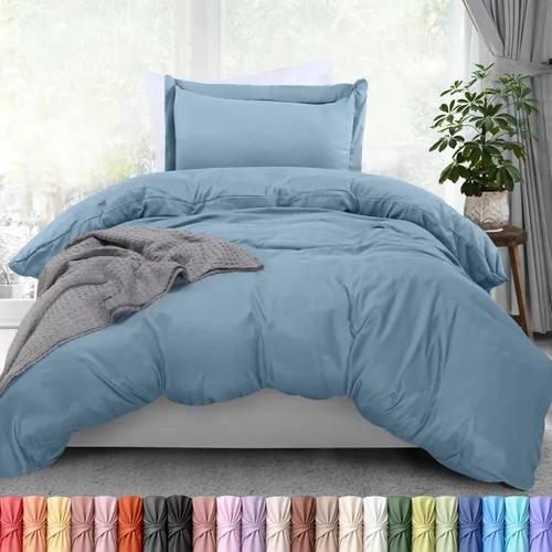 Miniatura 43 de Utopia Bedding Juego de funda de edredón tamaño individual - 2 piezas con cierre de cremallera - 1 funda de edredón 68X90 pulgadas y 1 funda de Beige
