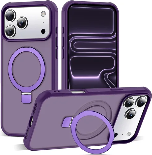 Miniatura 151 de SKYLMW – Funda compatible con iPhone 12 Pro Max y iPhone 13 Pro Max con soporte magnético invisible tipo anillo, fundas translúcidas para teléfonos
