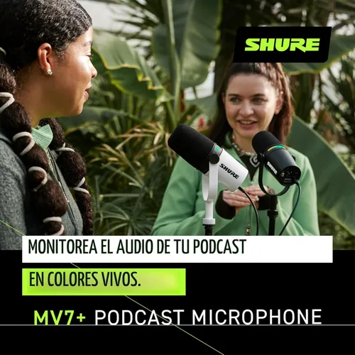 Miniatura 4 de Shure MV7+ - Micrófono dinámico para podcast con soporte, certificado OBS, audio mejorado, panel LED, salidas USB-C y XLR, modo de nivel automático