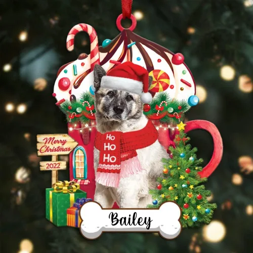 Miniatura 12 de Amantes de los perros de Navidad – Navidad de perros disponibles para muchos perros Shi Tzu – Adorno con forma personalizada, adorno de Navidad