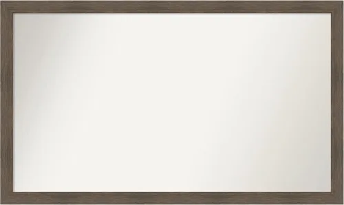 Miniatura 250 de Amanti Art Espejo de pared personalizado no biselado (24 x 27 pulgadas), marco estrecho de nogal chipre - varios tamaños personalizados - Espejo