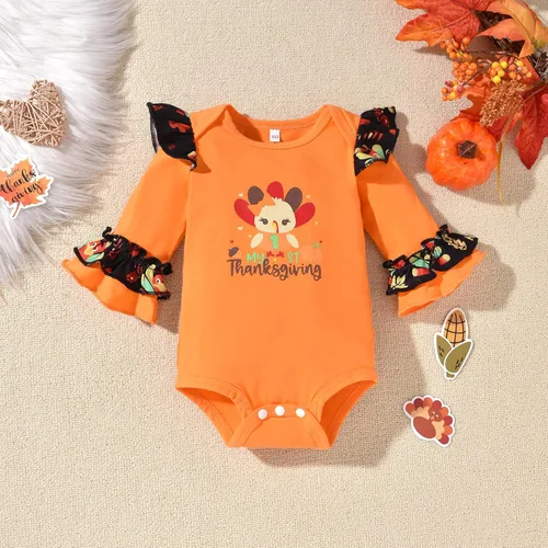Miniatura 38 de HINTINA Conjunto de ropa para bebé recién nacida con diadema para el primer Halloween