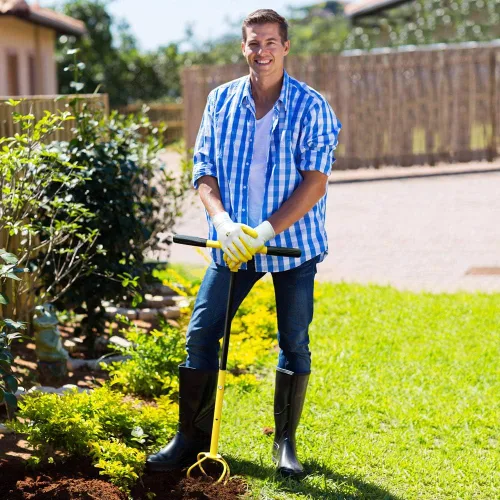 Miniatura 4 de Altdorff Taladro manual para jardinería, cultivador manual de garra de jardín con mango ergomómico, cultivador de acero, aireador de césped