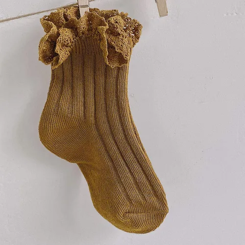 Miniatura 4 de Ashmyova Calcetines vintage de encaje de tobillo para bebés y niñas, paquete de 6